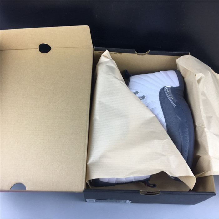 jordan 12 retro white dark grey (gs) 153265-160