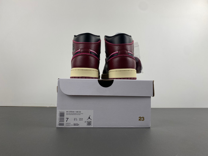 air jordan 1 mid wmns “bordeaux” fq7818-101