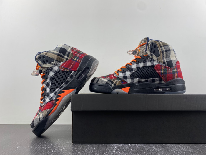 air jordan 5 gs “plaid” fd4814-008