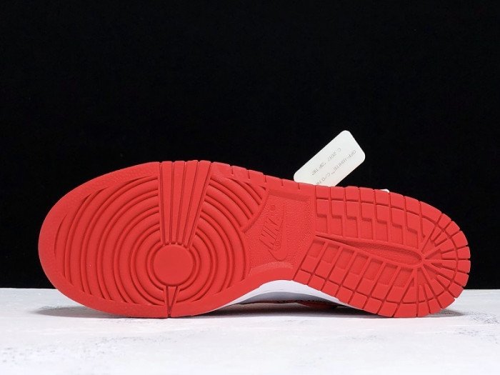 nike dunk low ow university red ct0856-600