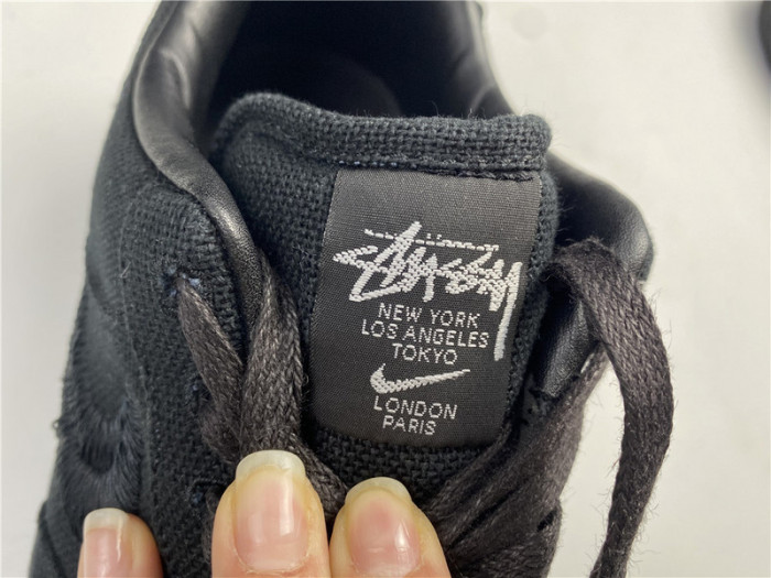 stussy x nike air force 1 low “black” cz9084-001
