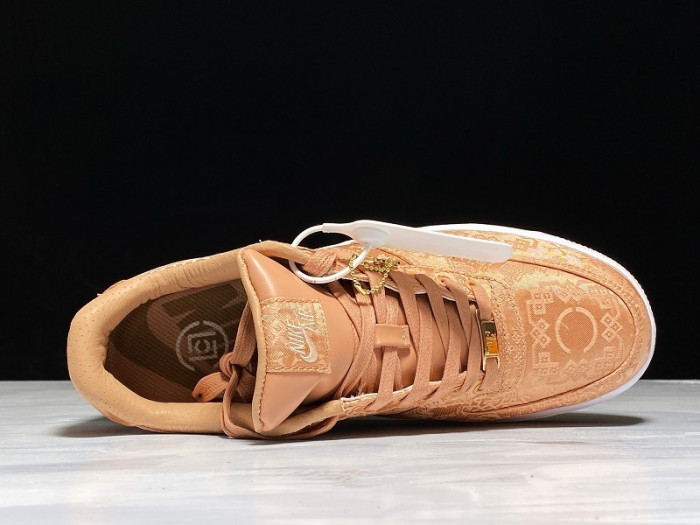 clot x nike air force 1 low rose gold cj5290-600