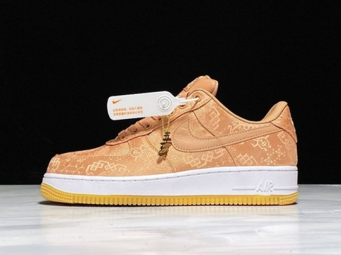 clot x nike air force 1 low rose gold cj5290-600