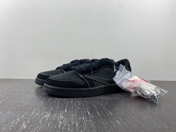travis scott x air jordan 1 low og sp ''black phantom'' kids shoes do5442-001