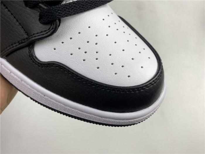 air jordan 1 mid black chile red white 554724-075