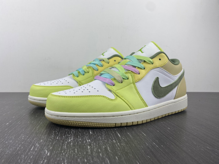 air jordan 1 low sail white oil green fd9906-131