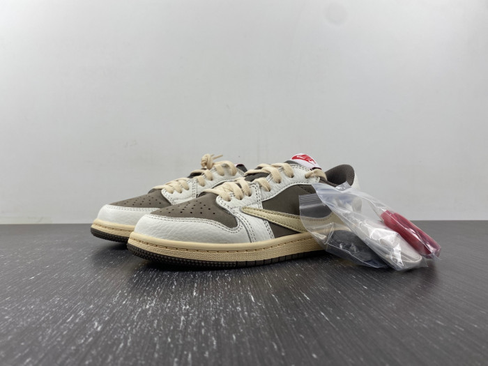 travis scott x air jordan 1 og low ps ''reverse mocha'' kids shoes do5442-162