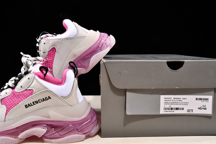 Ba*len*cia*ga triple s trainers clear sole trainer pink w09o5 8127