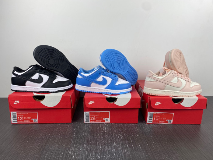nike dunk low panda kids shoes cw1588-100