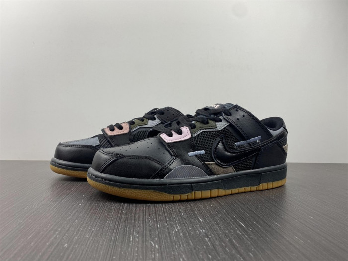nike dunk low scrap black gum db0500-001