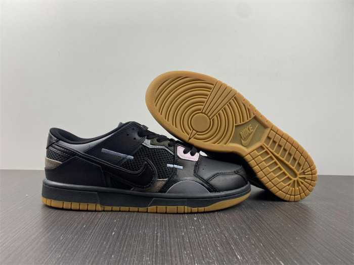 nike dunk low scrap black gum db0500-001