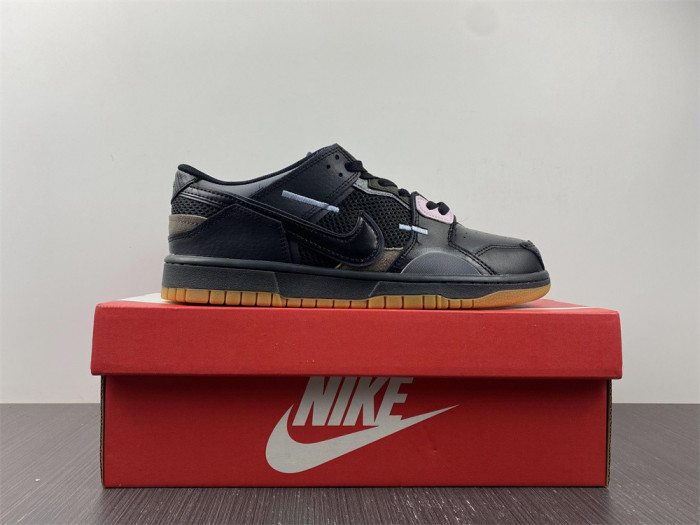 nike dunk low scrap black gum db0500-001