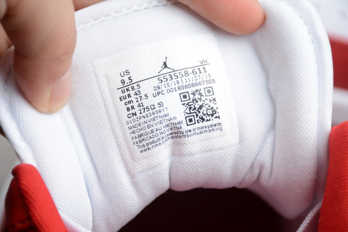 air jordan 1 low gym red white 553558-611