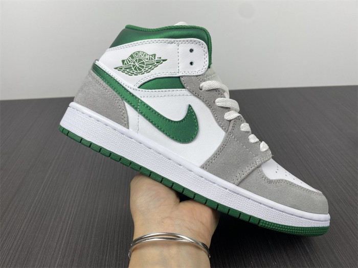 air jordan 1 mid grey green dc7294-103