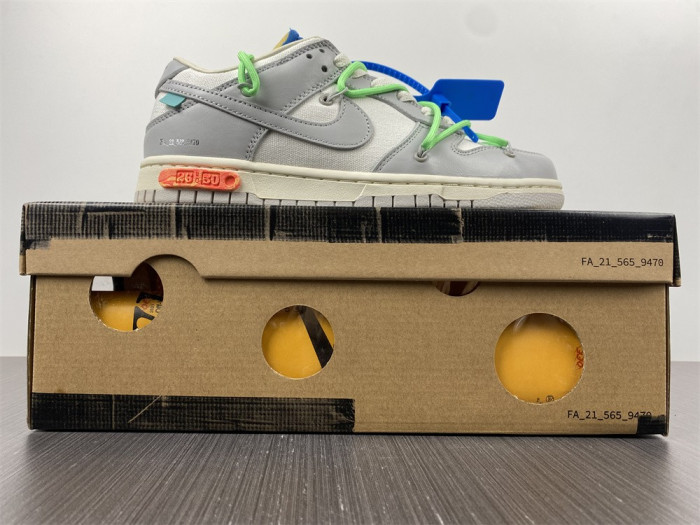 nike dunk low ow lot 26 dm1602-116