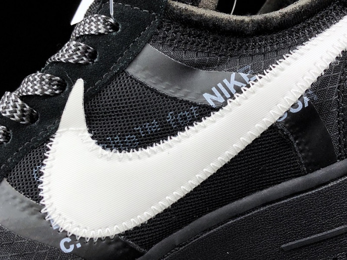 ow nike air force 1 low black ao4606-001