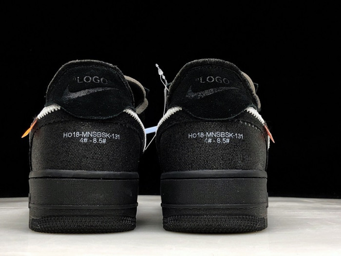 ow nike air force 1 low black ao4606-001