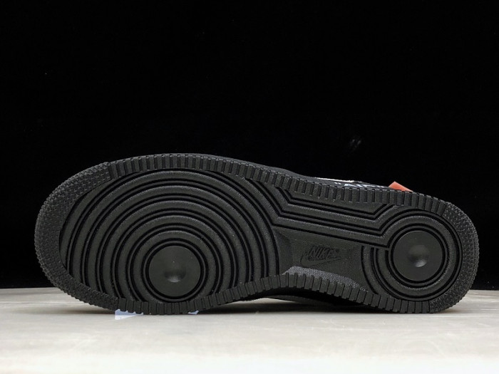 ow nike air force 1 low black ao4606-001